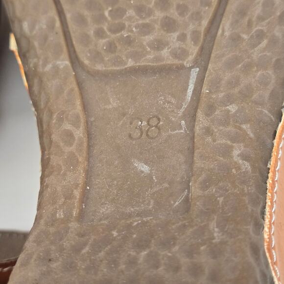 L'Artiste Gloss Mary Jane Brown Leather Closed Toe Comfort Clogs Sz 38 / 7.5 -8 - Picture 10 of 11